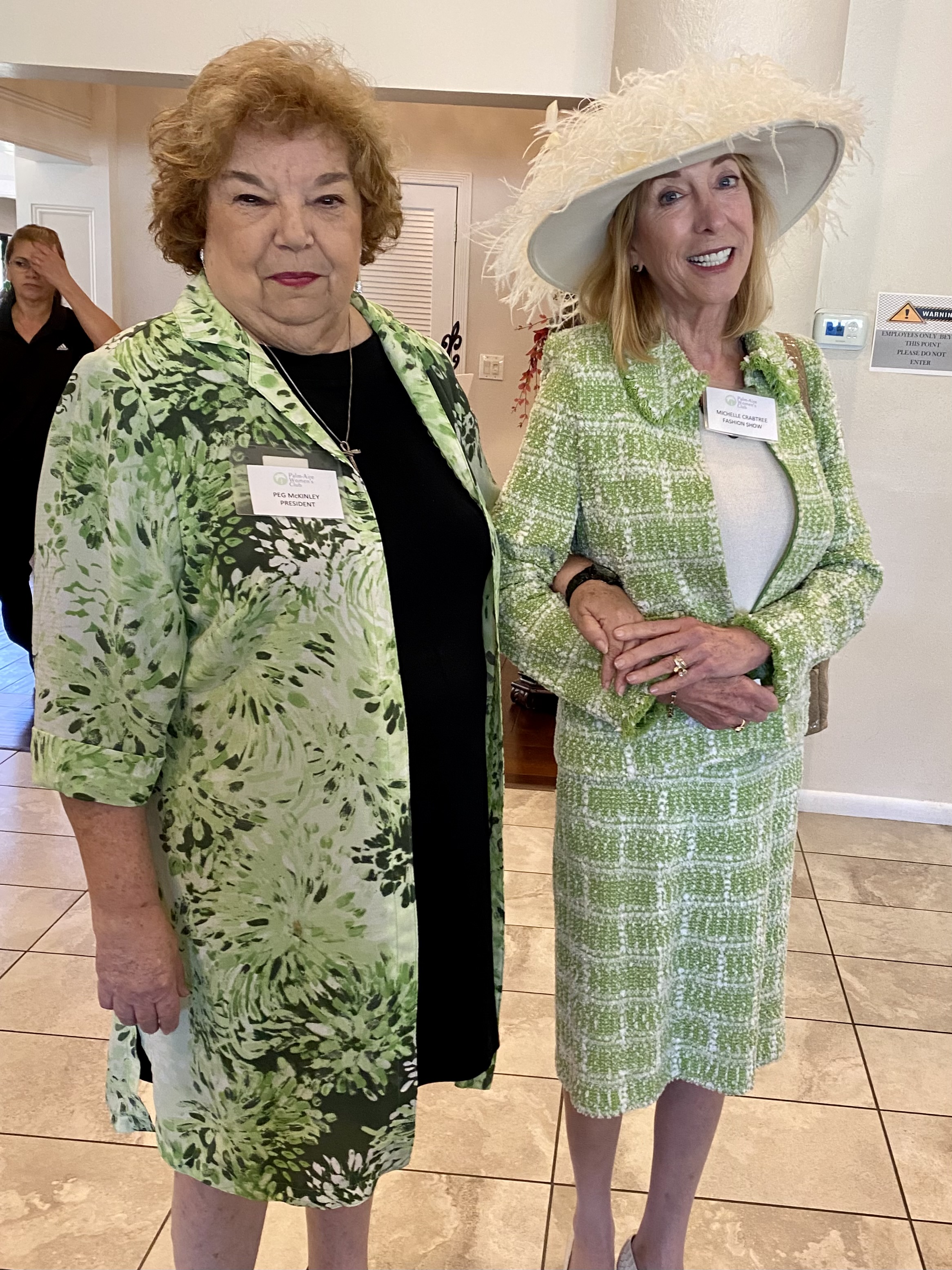 President Peg McKinley and former President Michelle Crabtree wore the green on St. Patrick's Day.