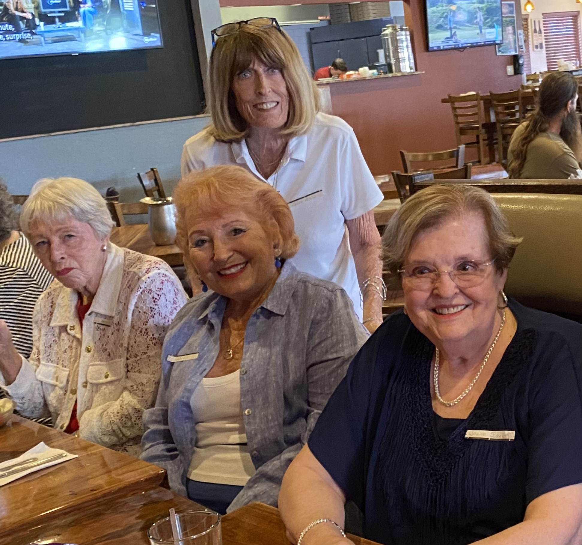 Bonnie Baier, Carolann Garafola, Sally Reed and Janice Scanlon at the summer luncheon.