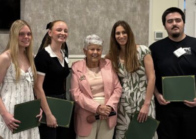 The Scholars with our Scholarship Chair.